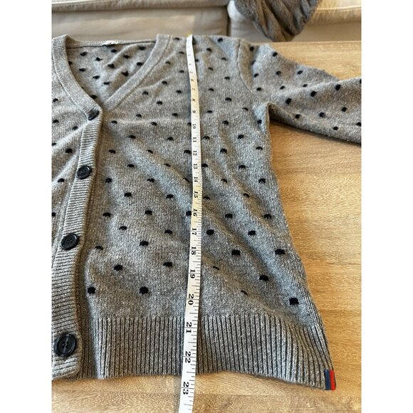 Kule The Dottie Cardigan Gray Black Polka Dot Size Medium - Picture 9 of 10